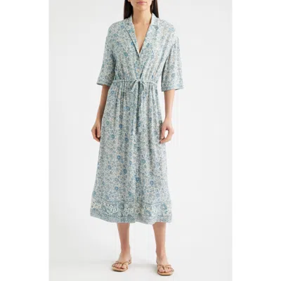 FAHERTY FAHERTY ISLAND TIMES TIE WAIST MIDI DRESS