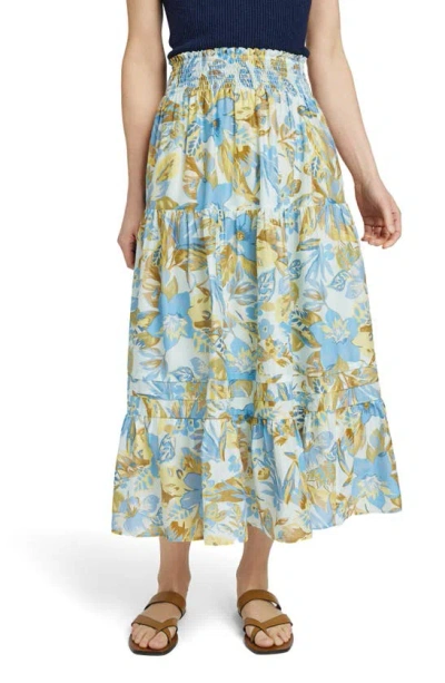 FAHERTY FAHERTY IVY FLORAL TIERED MAXI SKIRT