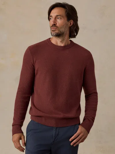 Faherty Jackson Crew Sweater In Brown