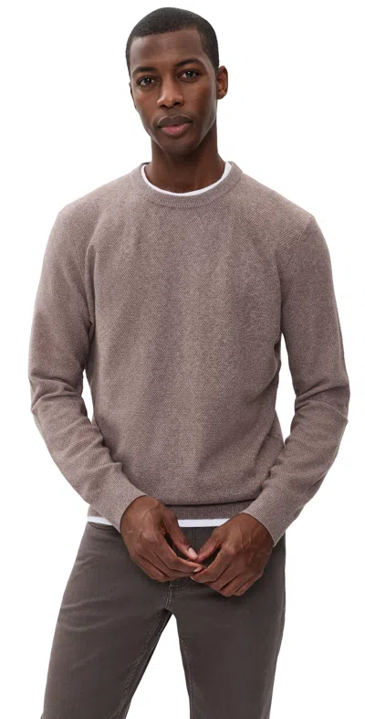 Faherty Jackson Crew Sweater Ironwood Heather In Neutral