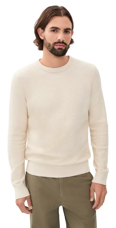 Faherty Jackson Crew Sweater Ivory Sky Feeder In Neutral