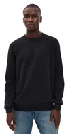Faherty Jackson Crew Sweater Wolf Black Heather In Black