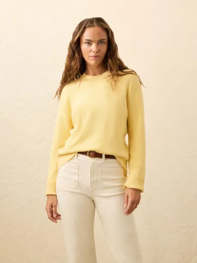Faherty Jackson Crewneck Sweater In Orange