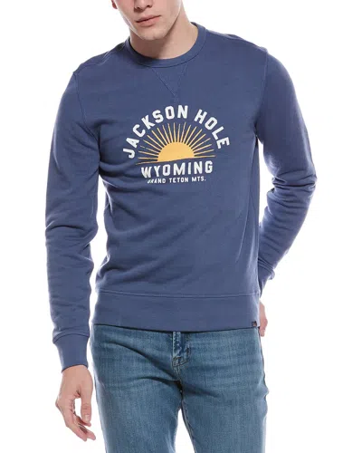 Faherty Jackson Hole Terry Crewneck T-shirt In Blue
