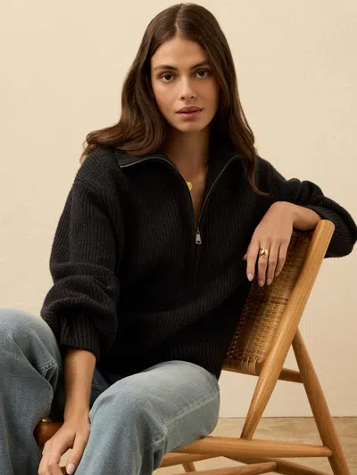 Faherty Jackson Quarter Zip In Gray