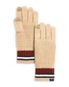 Faherty Jackson Striped Gloves In Brown