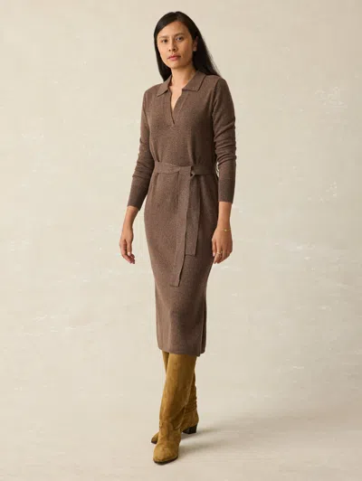 Faherty Jackson Sweater Dress In Mocha Heather