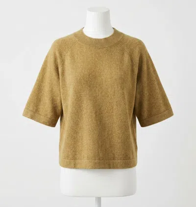 Faherty Jackson Sweater Tee In Antique Bronze Heather In Gold