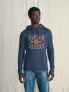 Faherty Jalen Brunson X Captain Clutch Sunwashed Slub Hoodie In Blue