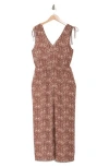 Faherty Jules Shoulder Tie Jumpsuit In Multi