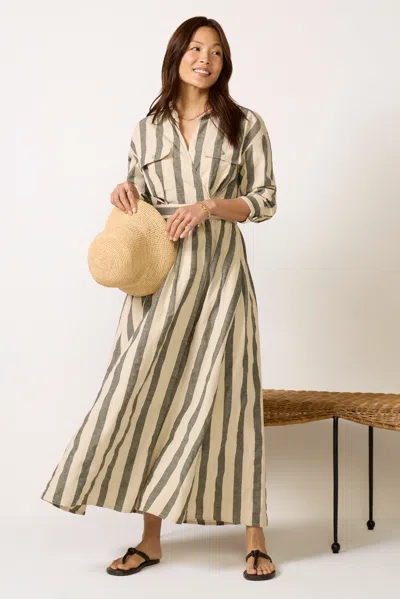 Faherty Julia Wrap Dress In Multi
