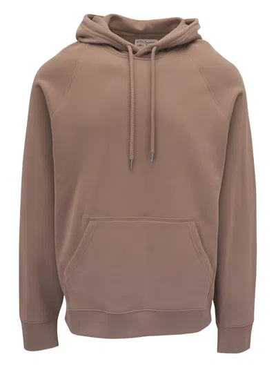 Faherty Kangaroo-pocket Hoodie In Brown