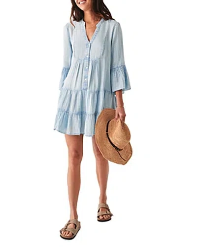 Faherty Dream Cotton Gauze Kasey In Light Indigo Wash