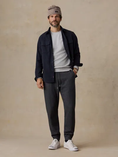 Faherty Knit Melange Jogger Pants In Ash Melange