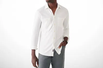 Faherty Knit Seasons Shirt In White