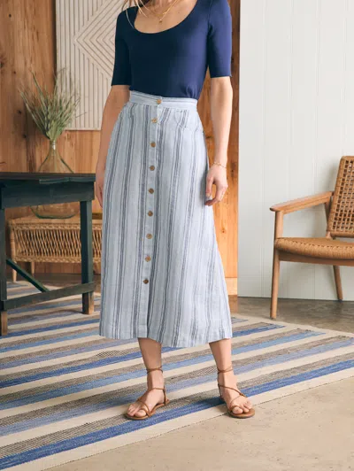 Faherty La Jolla Skirt In Day Lily Stripe