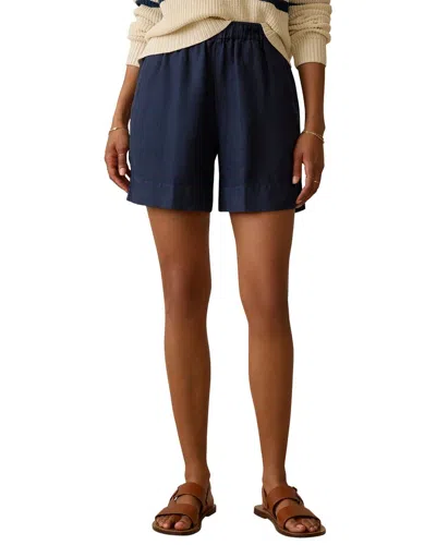 Faherty Laguna Linen Bayview Short In Blue