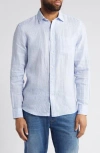 Faherty Laguna Stripe Linen Button-up Shirt