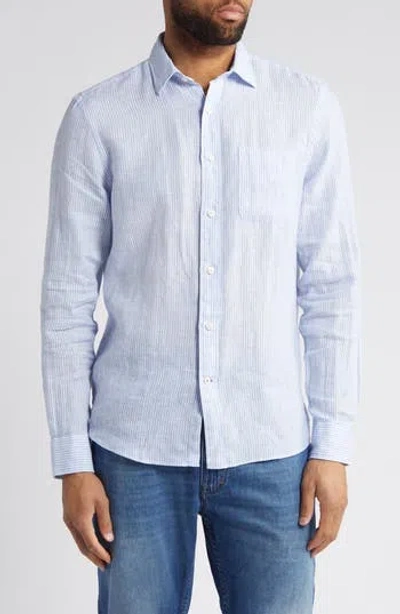 FAHERTY FAHERTY LAGUNA LINEN BUTTON-UP SHIRT