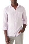 Faherty Laguna Linen Button-up Shirt In Wisteria