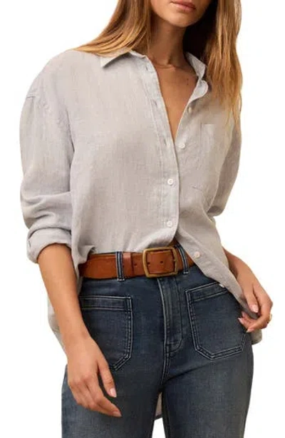 Faherty Laguna Linen Button-up Shirt In Blue