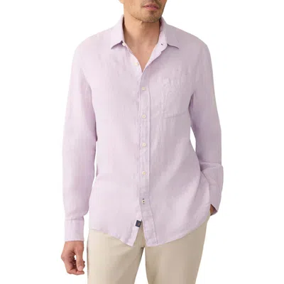 Faherty Laguna Linen Button-up Shirt In Pink