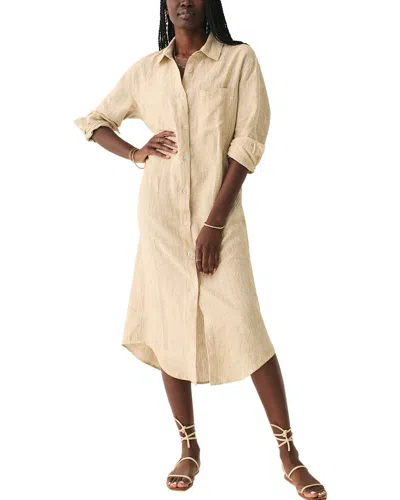 Faherty Laguna Linen Maxi Dress In Neutral