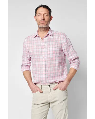 Faherty Laguna Linen Shirt In Pink