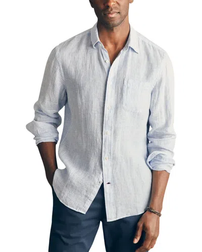 Faherty Laguna Linen Shirt In Blue