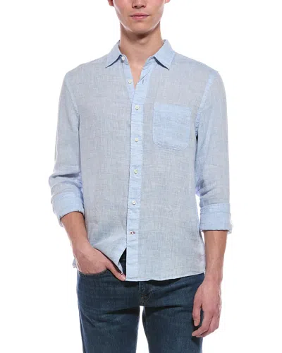Faherty Laguna Linen Shirt In Blue