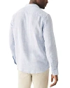 Faherty Laguna Stripe Linen Button-up Shirt In Light Blue