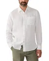 Faherty Laguna Linen Shirt In White