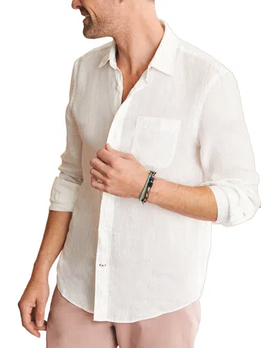 Faherty Laguna Linen Shirt In White
