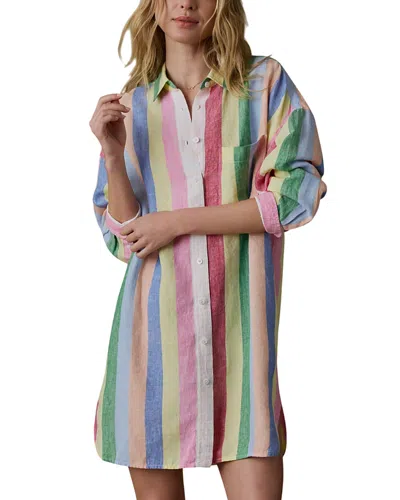 Faherty Laguna Mini Shirt Dress In Multi