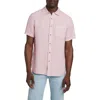 Faherty Laguna Short Sleeve Linen Button-up Shirt In Coastal Mauve
