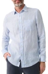 Faherty Laguna Stripe Linen Button-up Shirt In Summer Classic Stripe