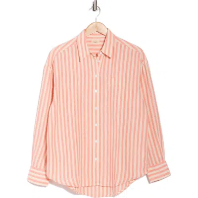 Faherty Laguna Stripe Linen Button-up Shirt In Multi