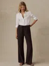 Faherty Topanga Drape Ankle Pants In Black