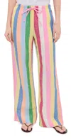 Faherty Laidback Linen Pants Sunbeam Stripe In Multi