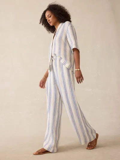 Faherty Laidback Palma Linen Pants In Neutral