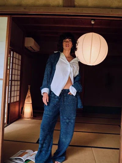 Faherty Laidback Terry Pants In Bayshore Bandana