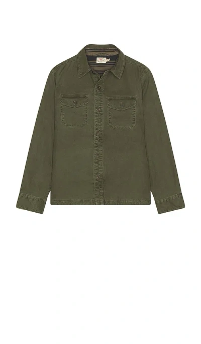 Faherty Lakeside Cpo Shirt In Green