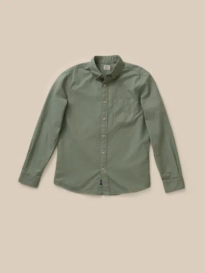 Faherty Laundered Oxford Shirt In Green