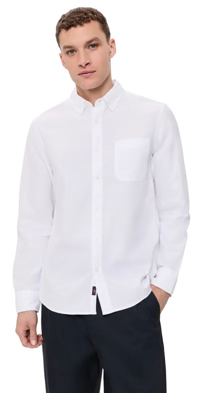 Faherty Laundered Oxford Shirt Pure White In Multi