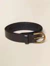 Faherty Leather Belt In Black