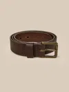 Faherty Leather Belt In Brown