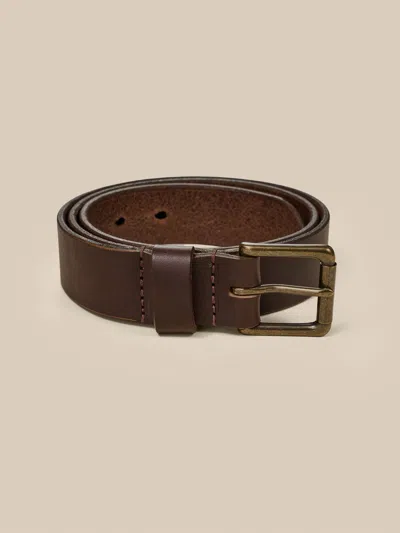 Faherty Leather Belt In Brown