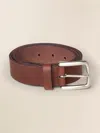 Faherty Leather Belt In Saddle Brown