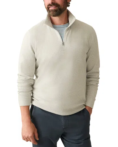 Faherty Legend 1/4-zip Sweater In Brown