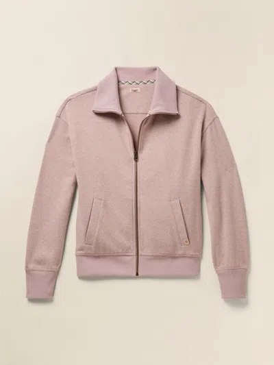 Faherty Legend&trade; Lounge Full Zip Hoodie In Blush Twill